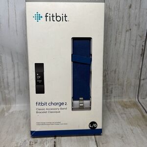 Authentic Fitbit Charge 2 Genuine Classic Accessory Band Blue Large LG
